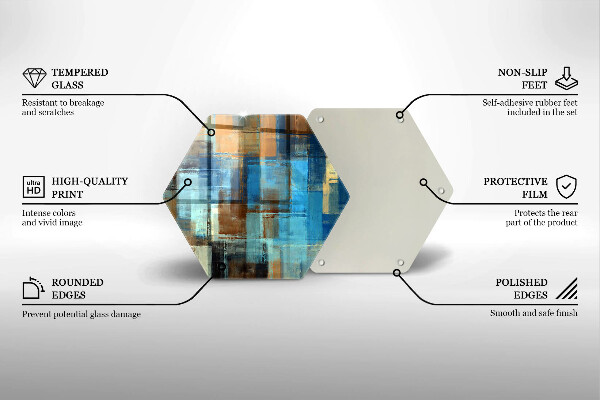 Chopping board glass Painted background