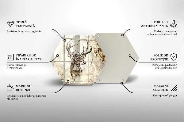 Chopping board Illustration deer animal