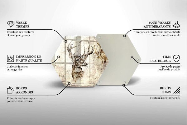 Chopping board Illustration deer animal