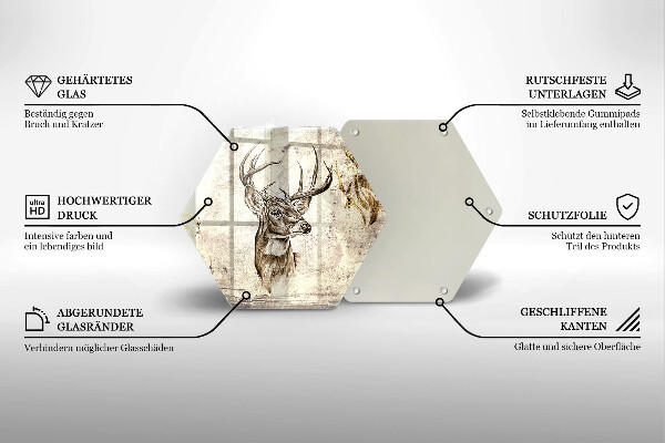 Chopping board Illustration deer animal