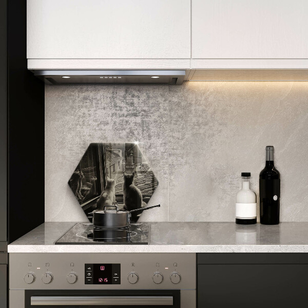 Kitchen worktop protector Cats city and window