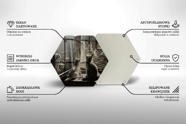 Kitchen worktop protector Cats city and window