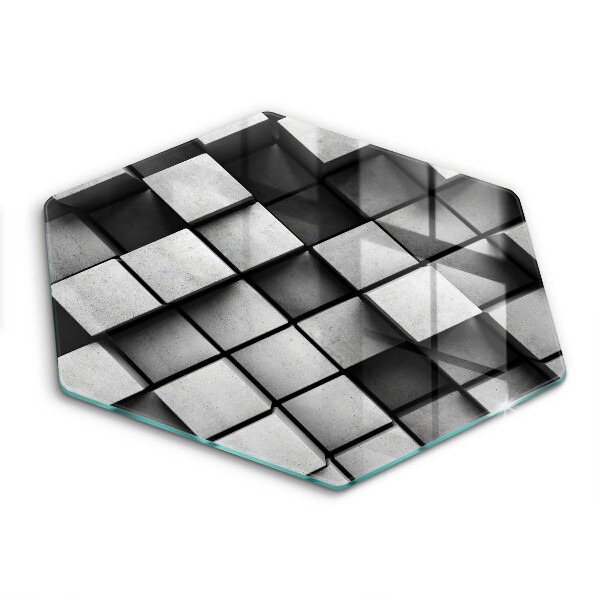 Chopping board 3D square abstraction