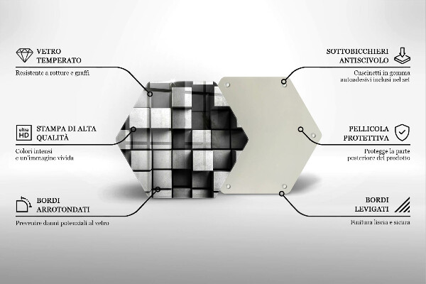 Chopping board 3D square abstraction