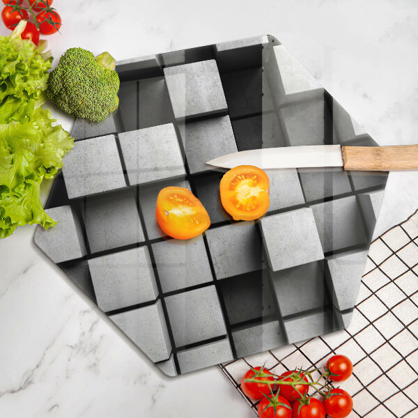 Chopping board 3D square abstraction