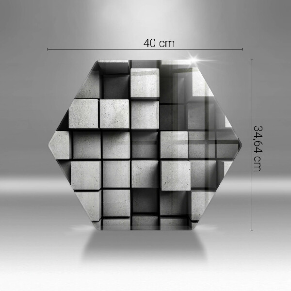 Chopping board 3D square abstraction