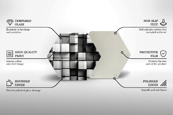 Chopping board 3D square abstraction