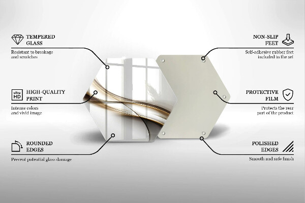 Kitchen worktop protector Mild abstraction lines