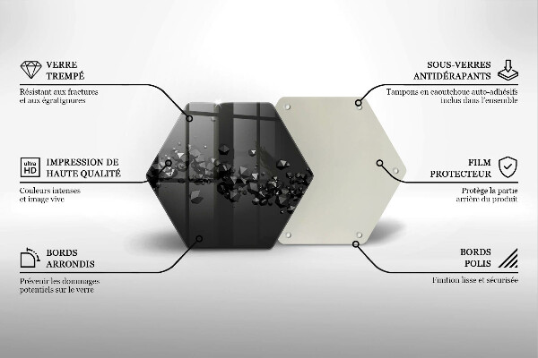 Kitchen worktop protector 3D shapes abstraction