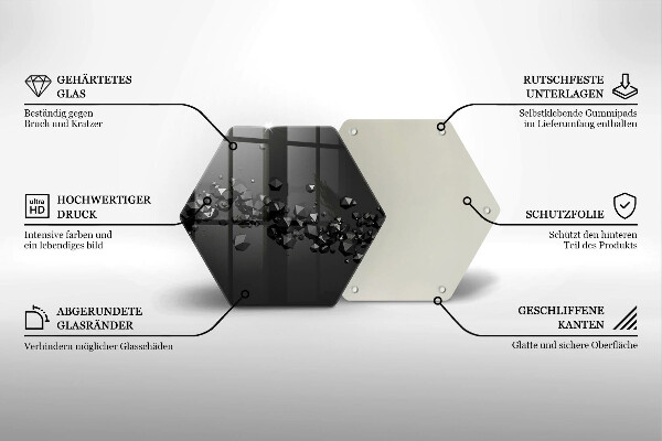 Kitchen worktop protector 3D shapes abstraction