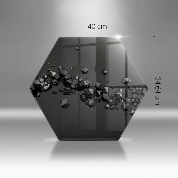 Kitchen worktop protector 3D shapes abstraction