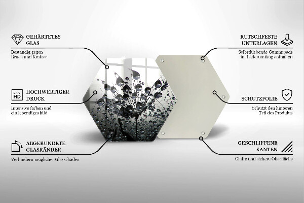 Cutting board Dandelions and dew