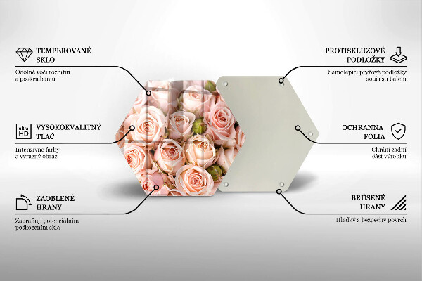 Chopping board A delicate bouquet of roses