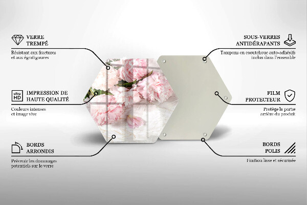 Kitchen worktop protector Delicate roses flowers