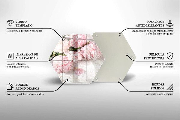 Kitchen worktop protector Delicate roses flowers