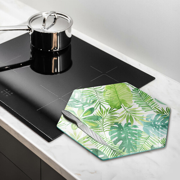 Kitchen worktop protector Boho watercolors leaves