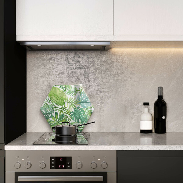 Kitchen worktop protector Boho watercolors leaves