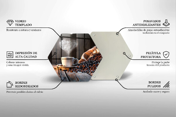 Kitchen worktop protector Coffee cup and heart