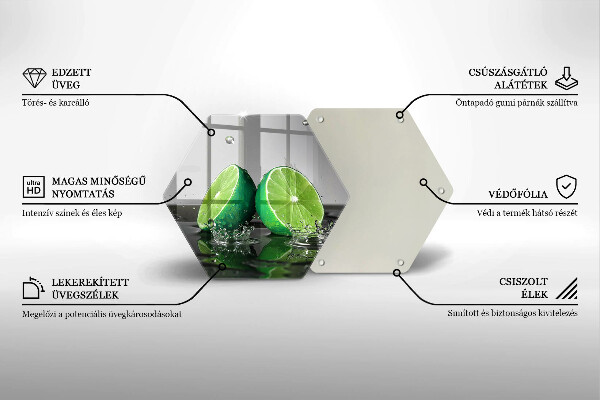 Kitchen worktop protector Juicy lime and water