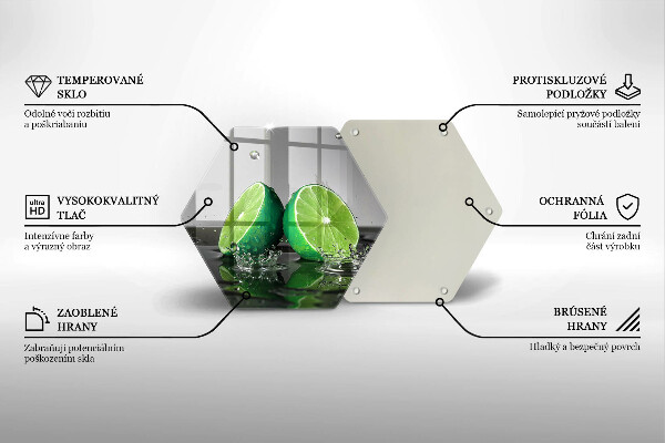 Kitchen worktop protector Juicy lime and water