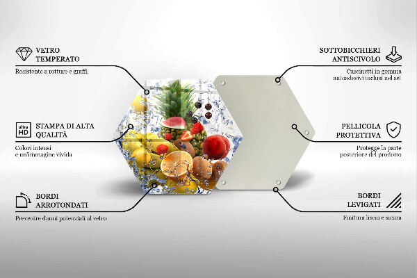 Kitchen worktop protector Juicy fruit and water