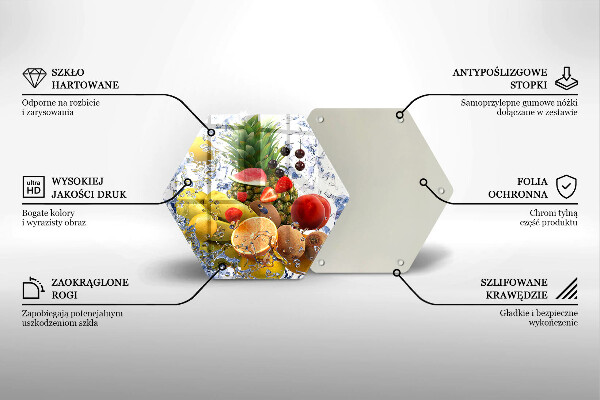 Kitchen worktop protector Juicy fruit and water