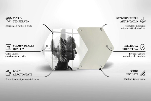 Kitchen worktop protector Woman and forest