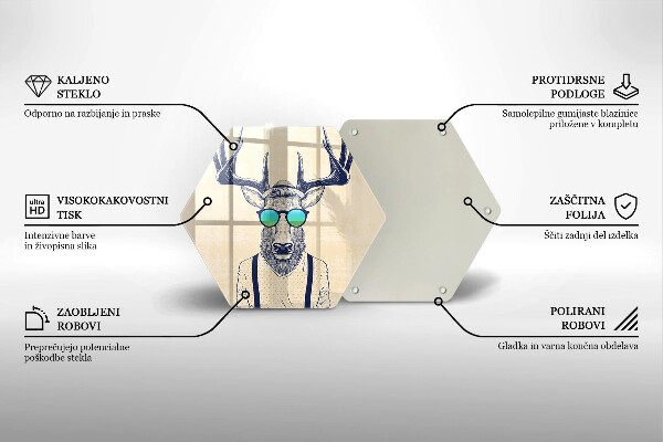 Kitchen worktop protector Illustration Man Jeleń