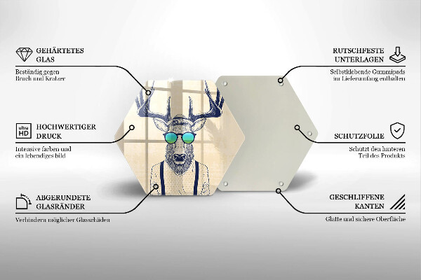 Kitchen worktop protector Illustration Man Jeleń