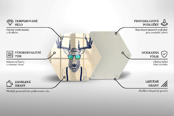 Kitchen worktop protector Illustration Man Jeleń