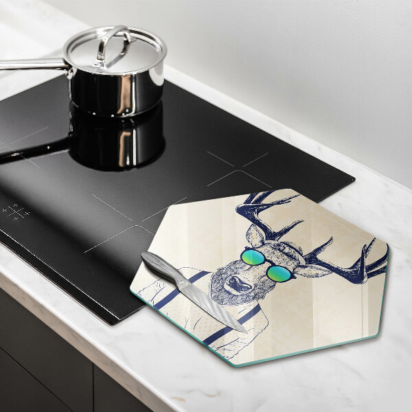 Kitchen worktop protector Illustration Man Jeleń