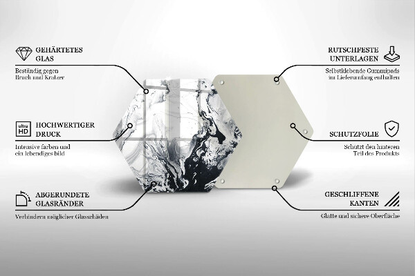 Kitchen worktop protector Ink abstraction