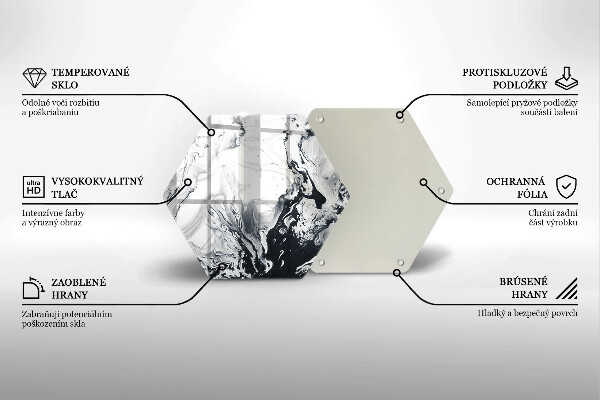 Kitchen worktop protector Ink abstraction