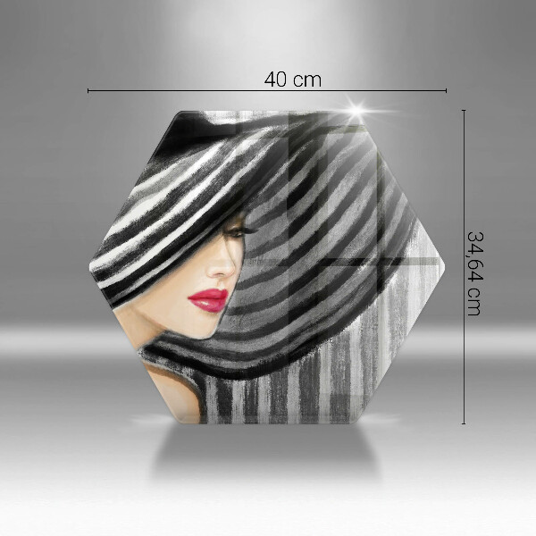 Kitchen worktop protector A woman in a hat