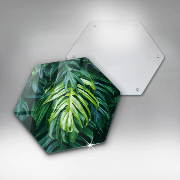 Kitchen worktop protector Monstera wild leaves