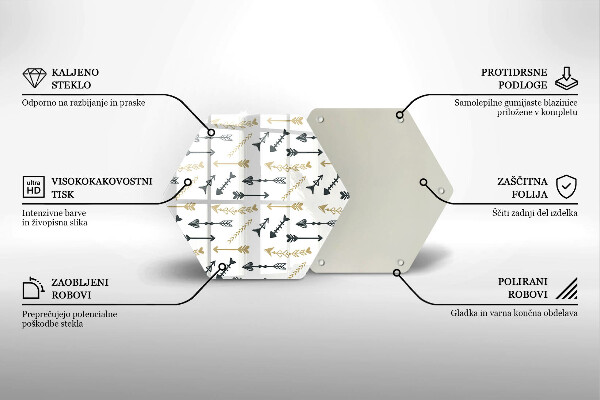 Kitchen worktop protector Boho arrow pattern