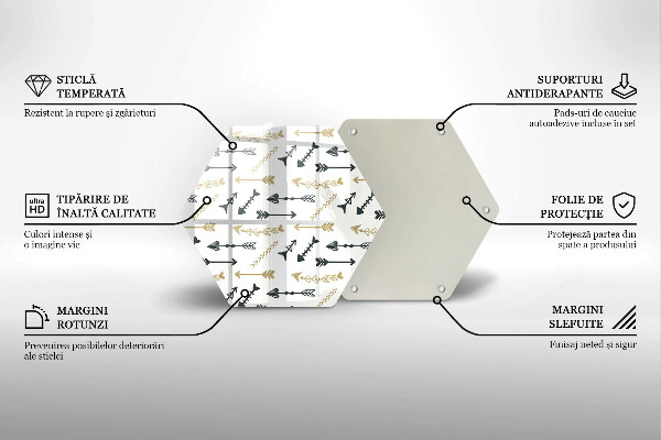 Kitchen worktop protector Boho arrow pattern