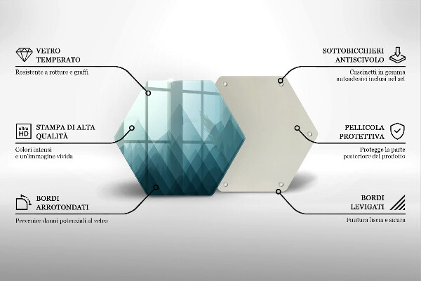 Kitchen worktop protector Abstract mountains