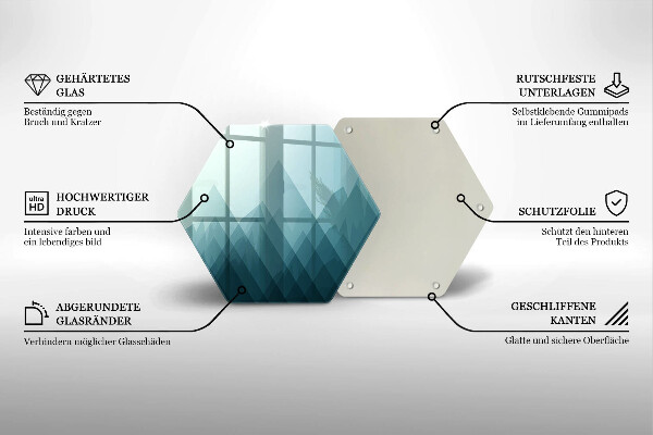 Kitchen worktop protector Abstract mountains