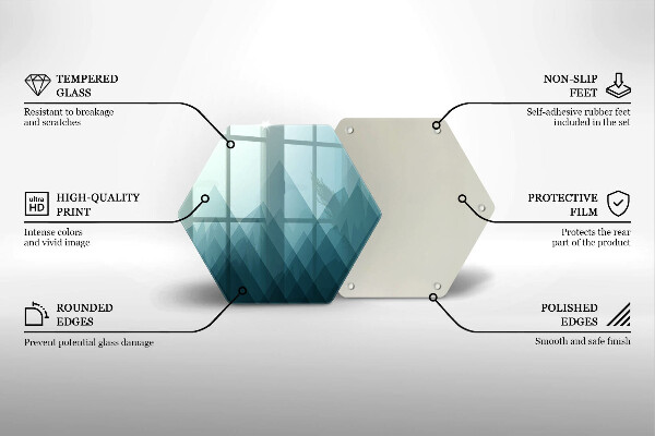 Kitchen worktop protector Abstract mountains