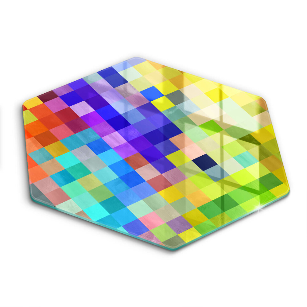 Kitchen worktop protector Colorful squares pixels