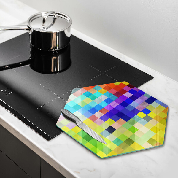 Kitchen worktop protector Colorful squares pixels