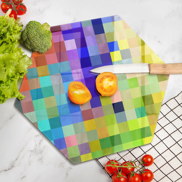 Kitchen worktop protector Colorful squares pixels