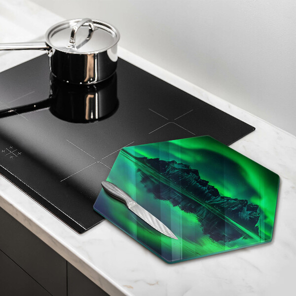 Kitchen worktop protector Landscape of the aurora polar