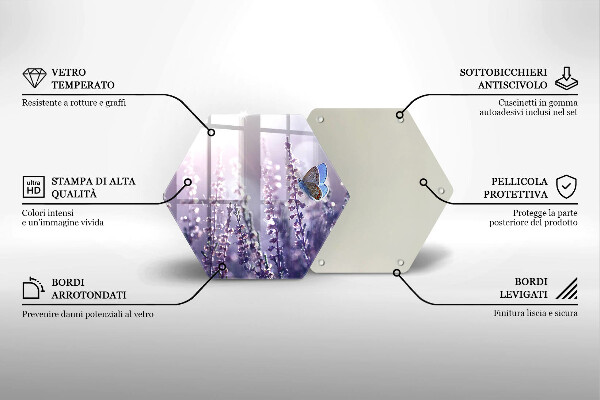 Kitchen worktop protector Field flowers and butterfly