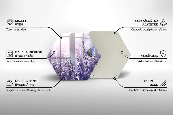 Kitchen worktop protector Field flowers and butterfly