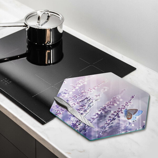 Kitchen worktop protector Field flowers and butterfly