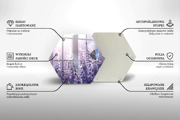 Kitchen worktop protector Field flowers and butterfly