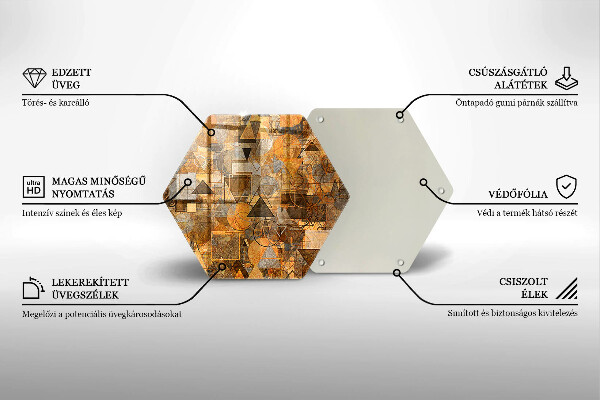 Kitchen worktop protector Geometric figure pattern