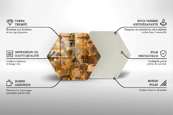 Kitchen worktop protector Geometric figure pattern